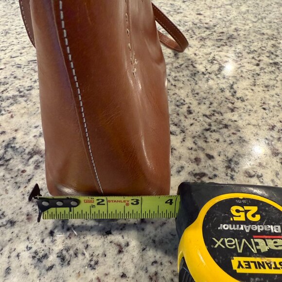 Fossil Vintage Brown Leather Double Handle / Crossbody Purse - Picture 6 of 7